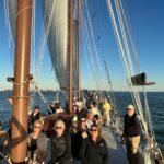 Purdue Alumni on a sailing boat.