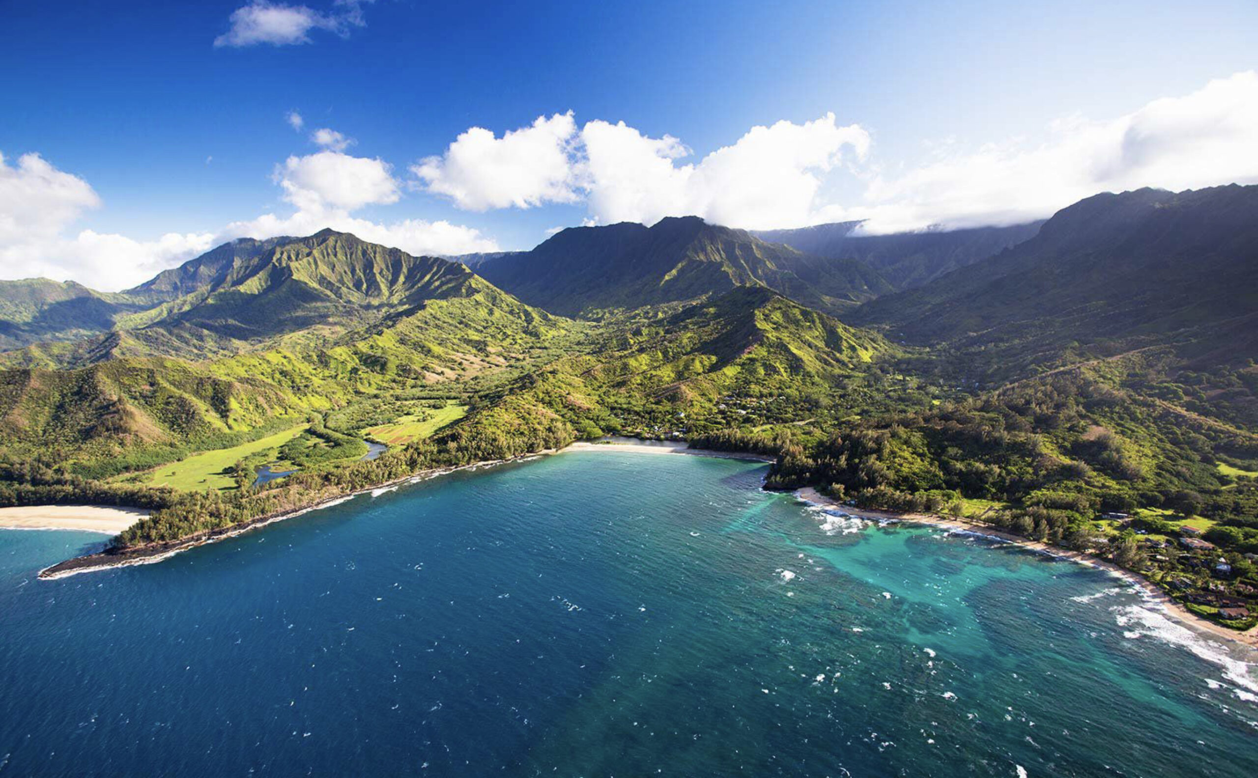 Scenic View of Mountains and a beach