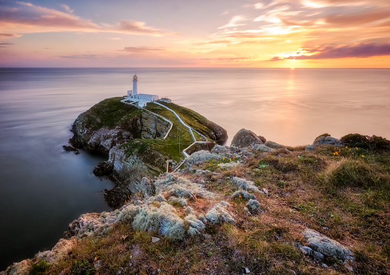 South Stack Lighthouse during sunset