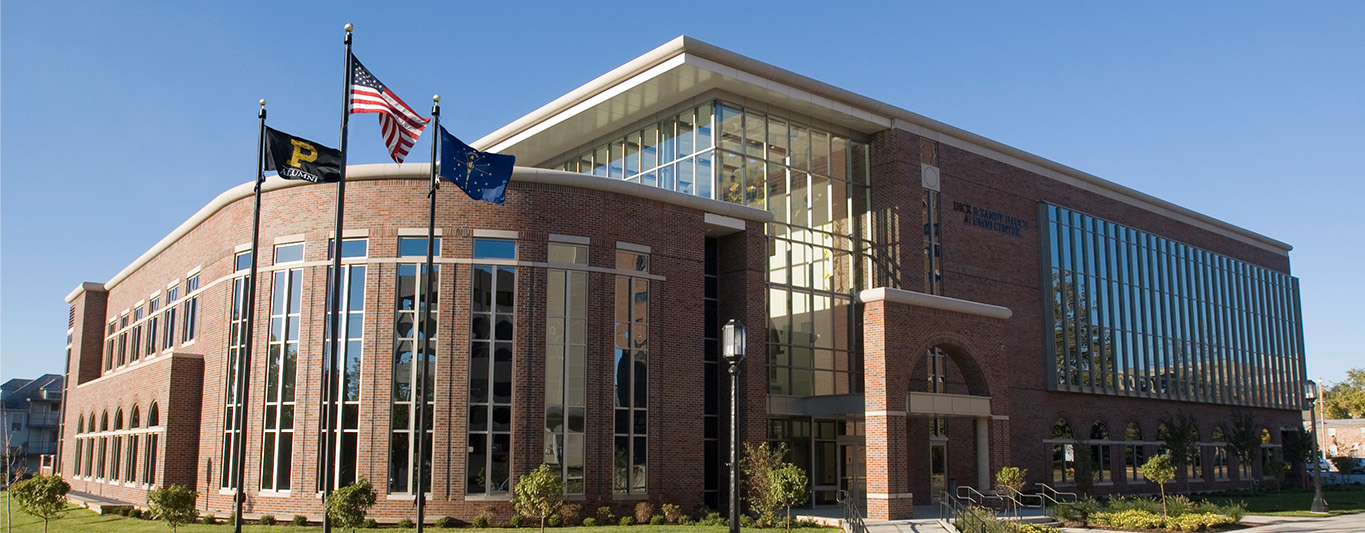 An image of Dauch Alumni Center Building at Purdue campus.