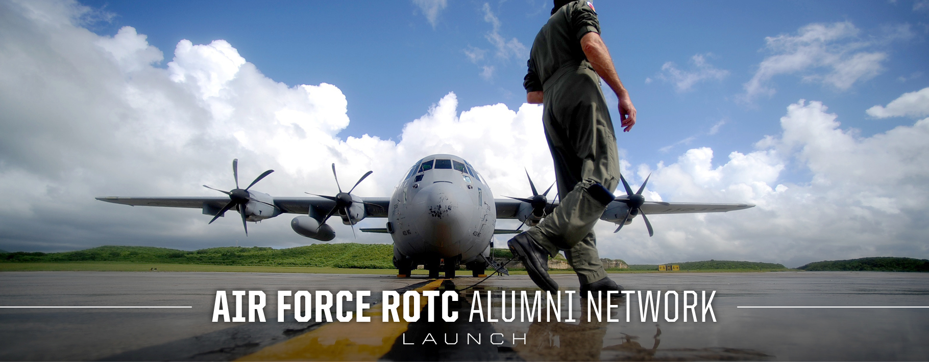 A member of Air Force in front of military air plane