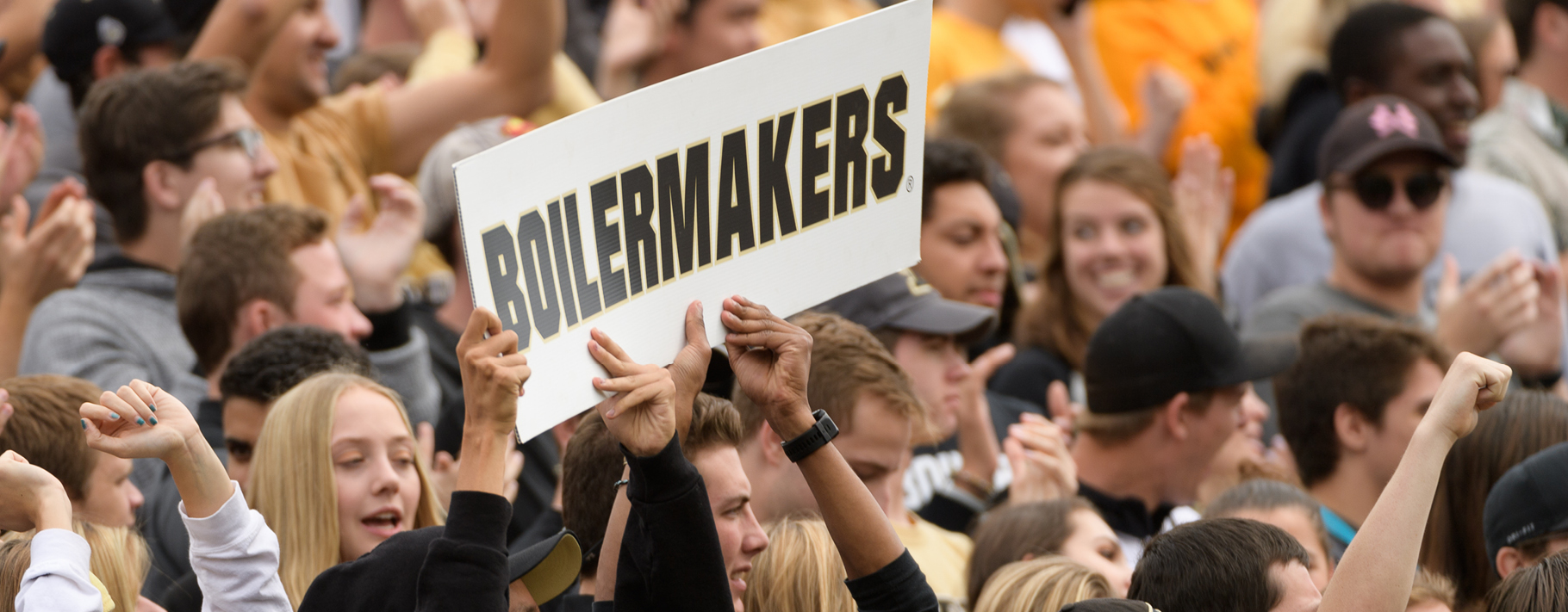 Boilermakers sign hold by Purdue University students