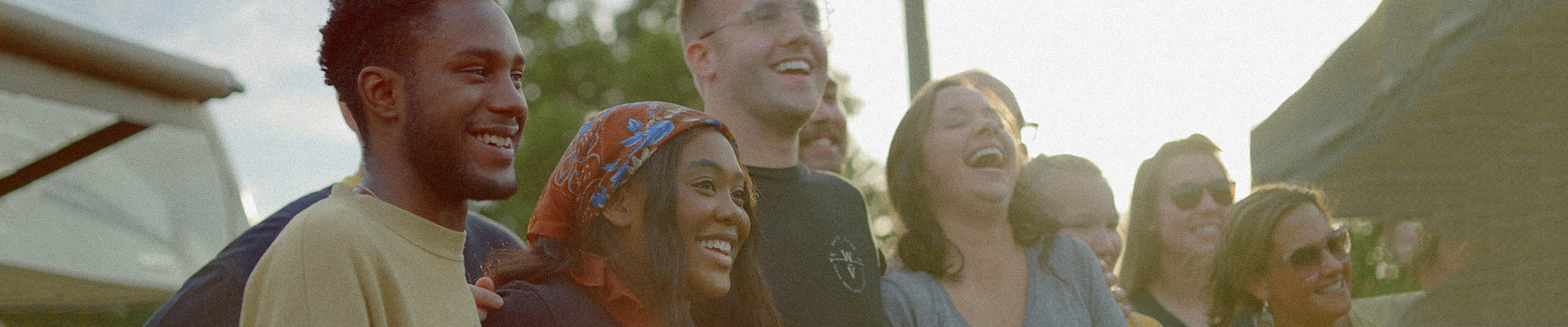 Group of people laughing