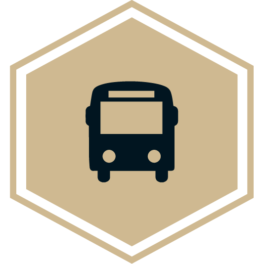 Icon showing front of a bus