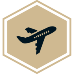 Icon showing an airplane