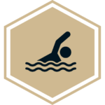 Icon showing a swimmer