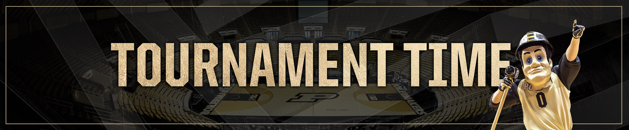 Tournament Time web banner with Purdue Pete.