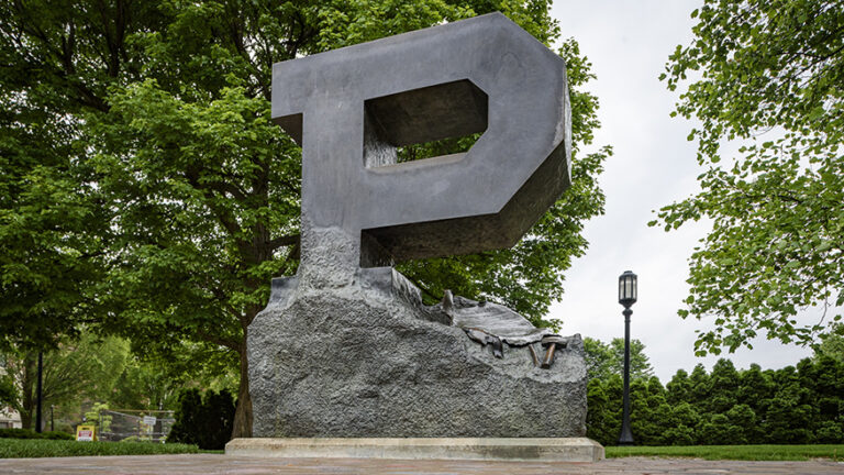 Unfinished "P" Statue
