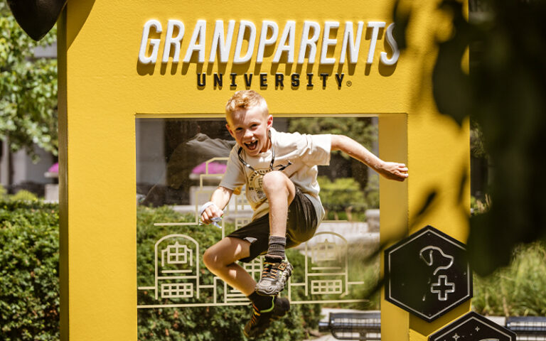 A kid at Grandparents University