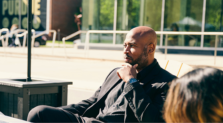 Man sitting in a chair