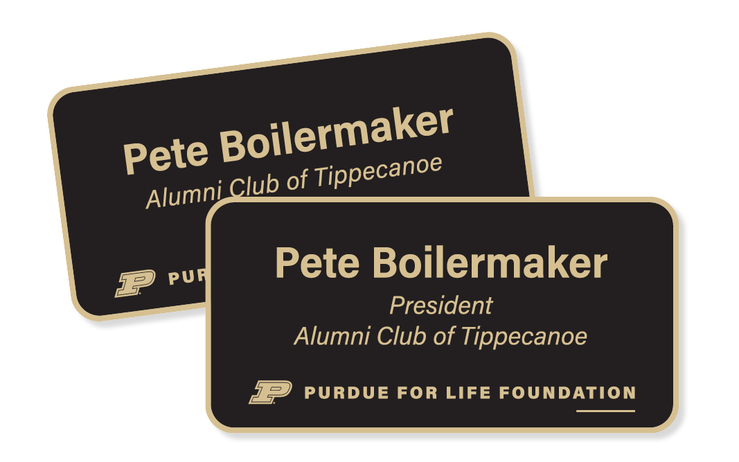 Purdue Alumni Name Tag