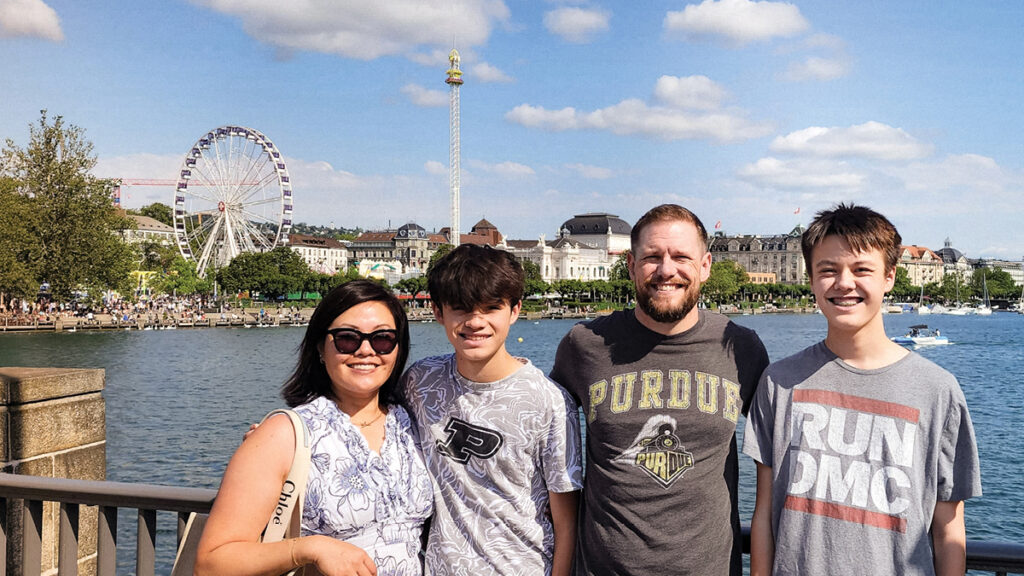 Jennifer Liu and her family