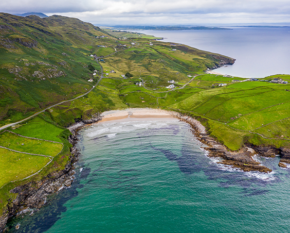 Mucross Head is a small peninsula about 10km west of Killybegs in County Donegal in north-west Ireland and contains a popular rock-climbing area, noted for its unusual horizontally layered structure.