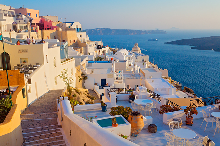 Beautiful island of Santorini, Greece