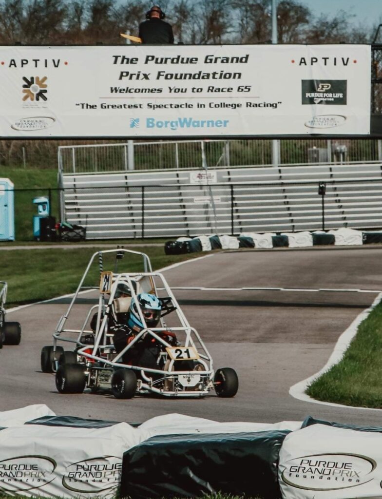 65th Annual Purdue Grand Prix race featuring several racers during the race