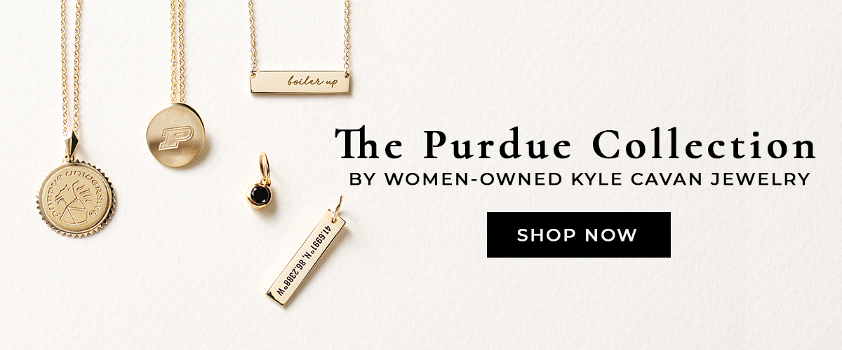 "Shop Now", The Purdue Collection By Women-Owned Kyle Cavan Jewelry