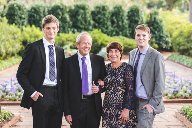 Photo of the Schneider family, Purdue donors.