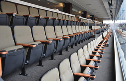 Inside Purdue University's Ross-Ade stadium indoor seating