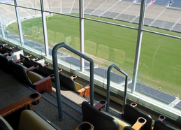 Inside Purdue University's Ross-Ade stadium indoor seating