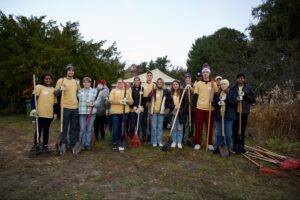 The day's first volunteers for the Purdue Day of Service 2022