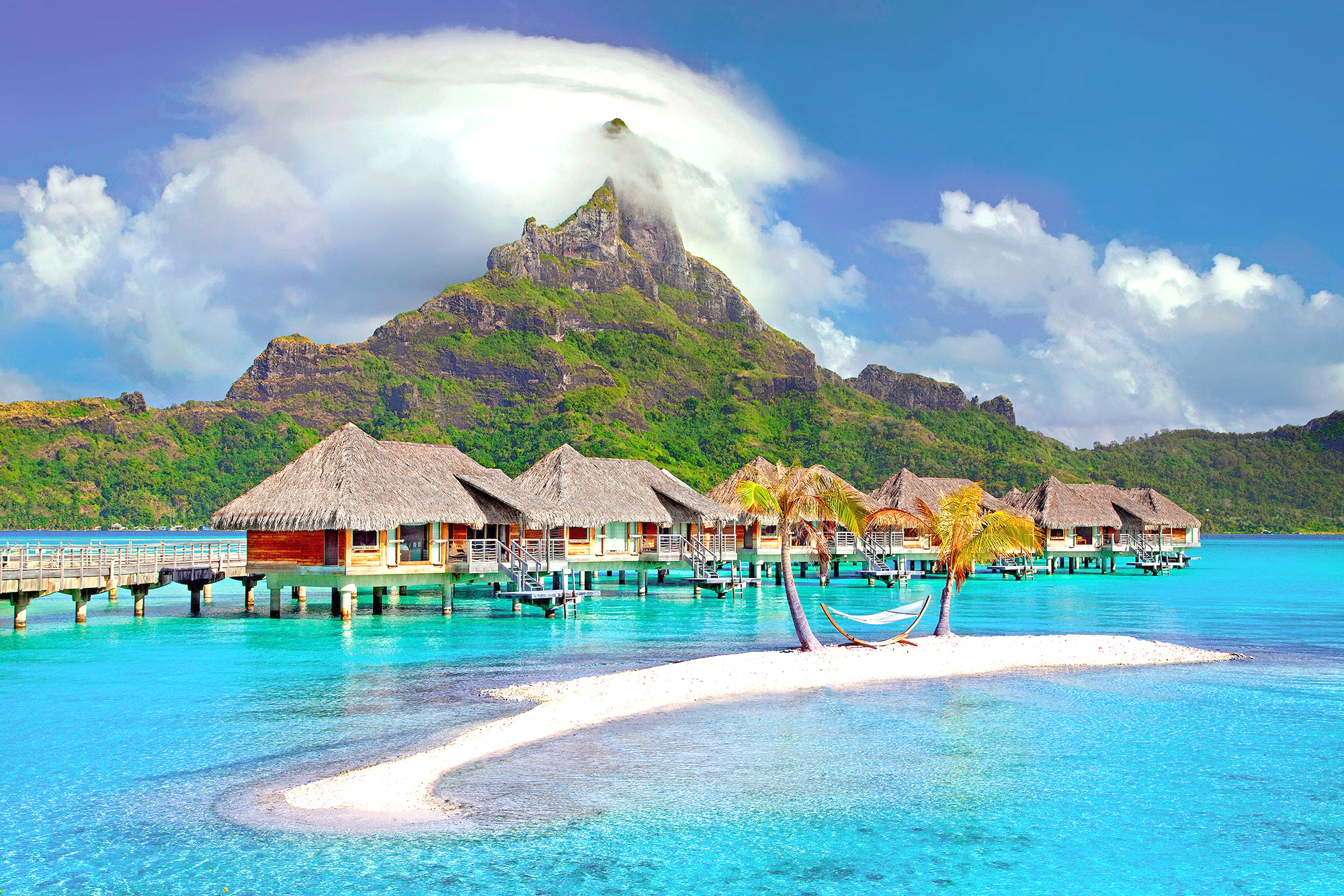 Picture shows a scenic Tahiti.