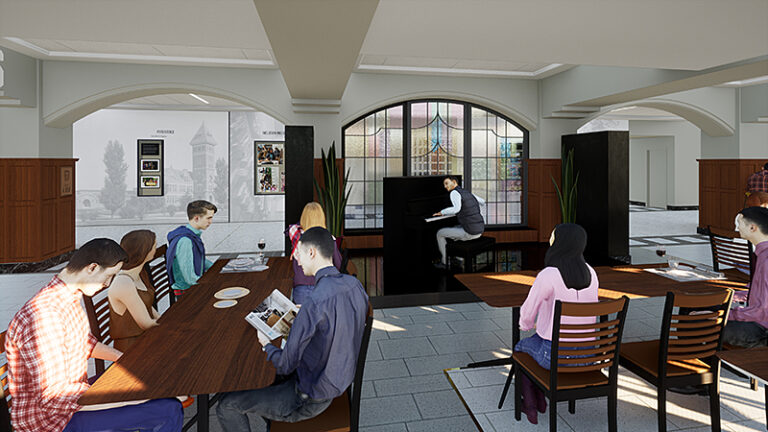 3D Model of the renovated Purdue Memorial Union's Basement