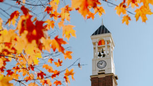 bell tower autumn