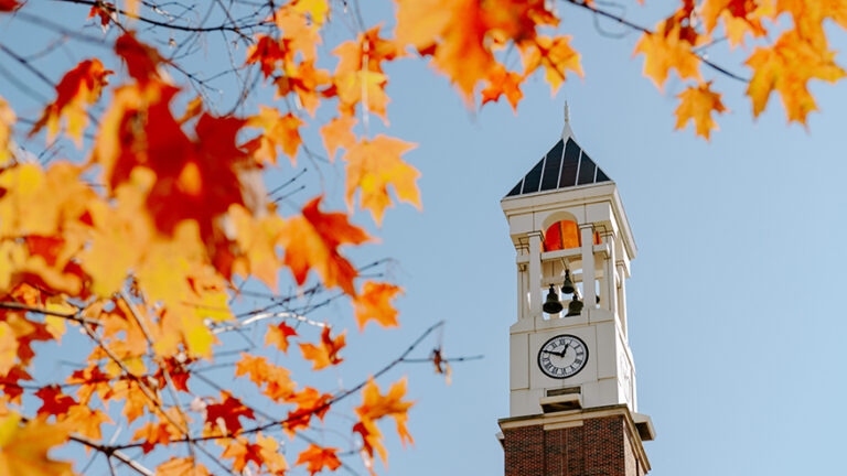 bell tower autumn