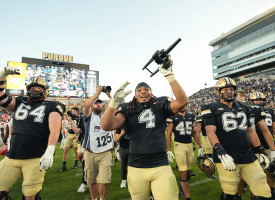 Purdue University Football players during the Homecoming game!