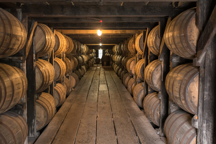 Photo of a bourbon distillery