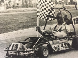 1983 Champion John Shumaker in the Alpha Sigma Phi kart.