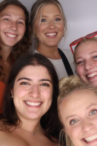 A group of women smiling