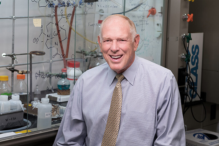 An image of Purdue Professor Phd., Philip Low in Lab
