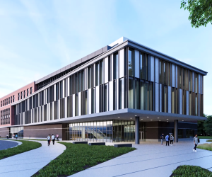 rendering of the nursing and pharmacy building