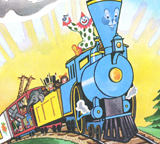 little blue train engine